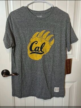 Original Retro Brand Heather Gray Tee with Yellow Graphic